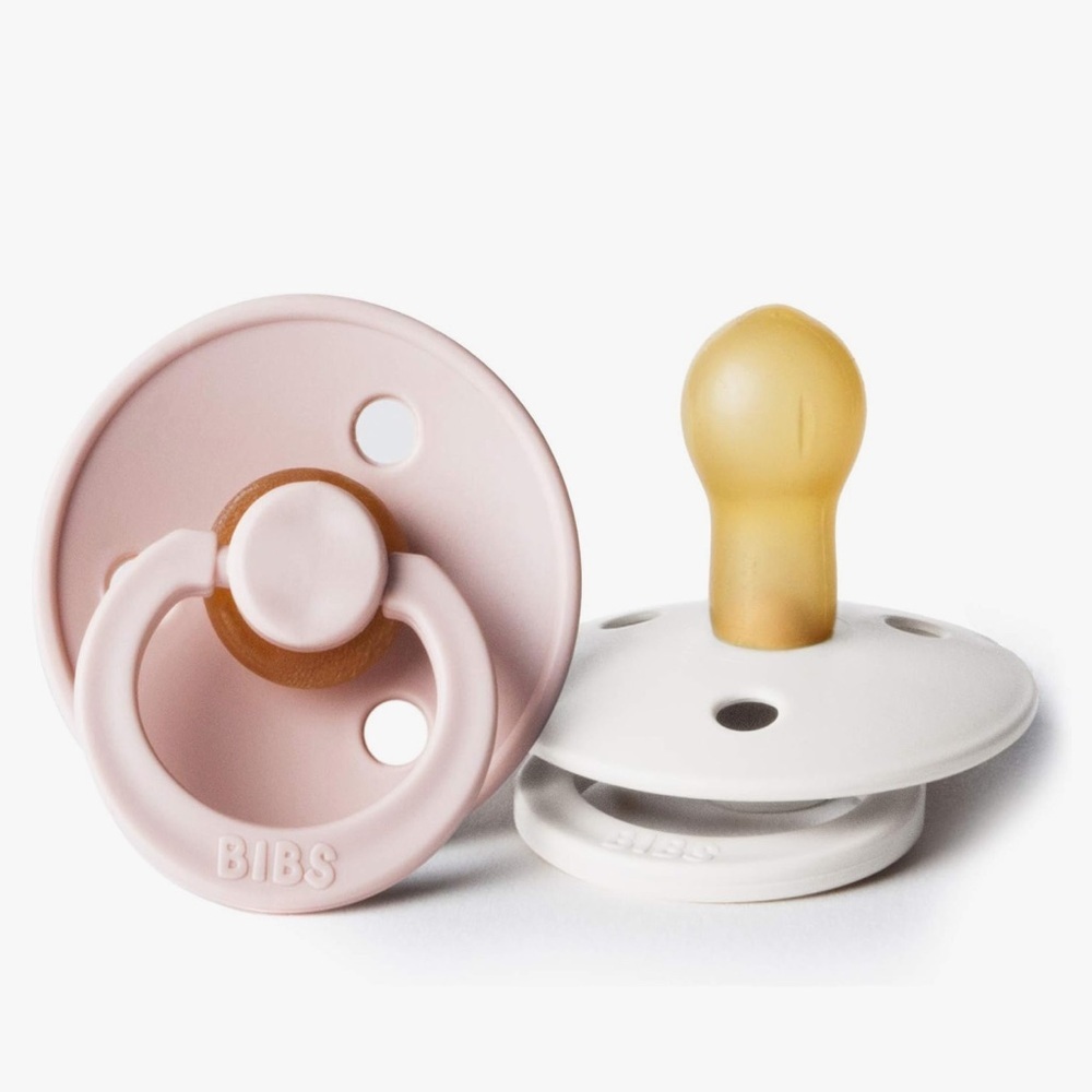 BIBS - Pink and Cream Baby Pacifier Set - NWT